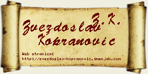 Zvezdoslav Kopranović vizit kartica